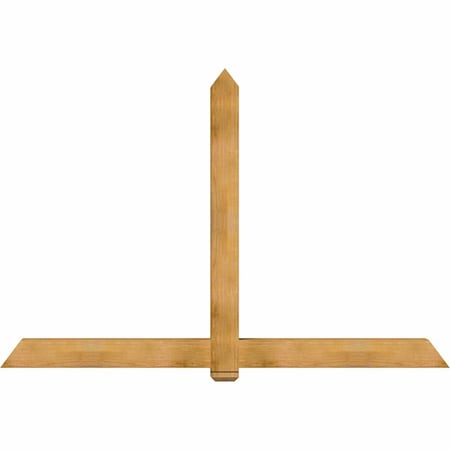 Ekena Millwork Eugene Rough Sawn Timber Gable Bracket, Western Red Cedar, 96"W x 64"H x 6"D x 6"F, 16/12 Pitch GBW096X64X0606EUG00RWR